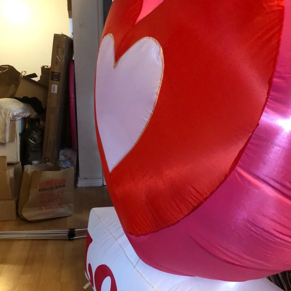 Heart-Shaped Red and Pink 'LOVE' Inflatable Decoration - Brand
